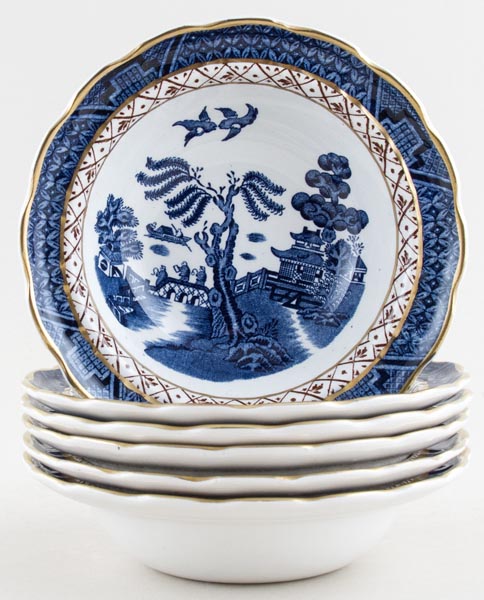 Rimmed Fruit Saucers Set of 6 c1950